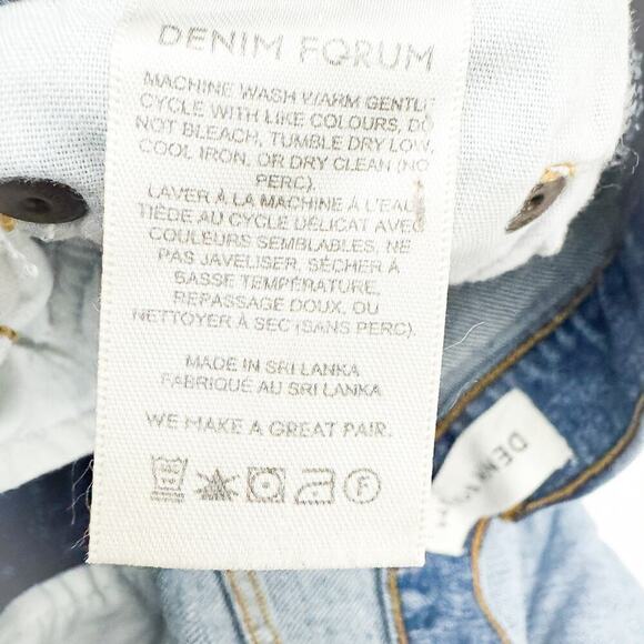 Denim Forum The Arlo High Rise Straight Button Fly Cotton Denim Jeans Size 25 - Picture 8 of 10